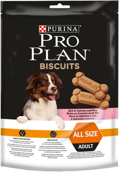 Лакомство для взрослых собак Purina Pro Plan Biscuits печенье с лососем и рисом 400 г (8711639251993)