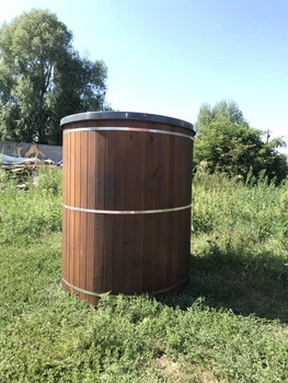 Вулична купіль ХОЛОДНА 650л чаша сіра/модрина