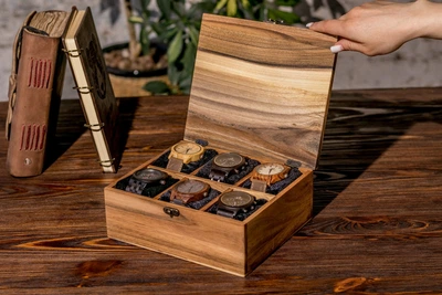 Деревянная шкатулка на 6 часов от ecoWalnut EB-3.3