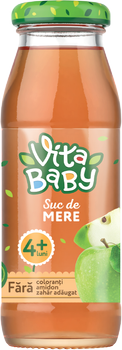 Упаковка сока яблочного Vita Baby без добавления сахара 180 мл х 40 шт (7290011934521)