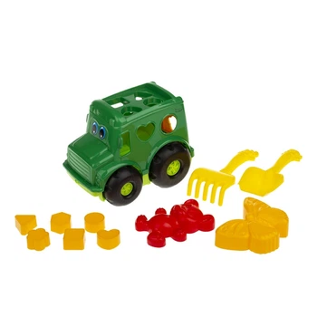 Сортер-автобус Colorplast пластик 30х15х15 см зелений (554848)