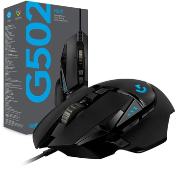 Мышь Logitech G502 Gaming Mouse HERO High Performance Black (910-005470)