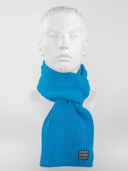 Шарф мужской вязаный VALDAI SCARF 160 x 20,5 см Бирюза