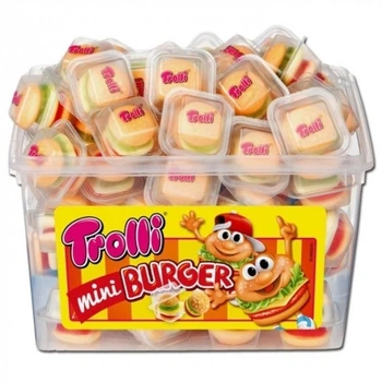 Цукерки жувальні Trolli Бургери 600 г (0237)
