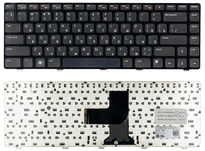 Клавиатура для ноутбука Dell XPS 15 (L502X) Black, (Black Frame) RU