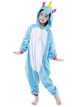 Детская пижама кигуруми Единорог Голубой Kigurumi kcr0047 140 см