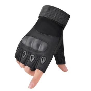 Перчатки без пальцев Combat размер М (военные, штурмовые, походные, армейские, защитные, охотничьи) Оригинал Черный
