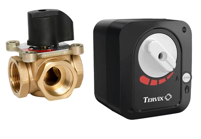 Триходовий клапан з електроприводом Tervix Pro Line 2", DN50, 3-точки, 124 сек, 8 Нм, 230В, 312163