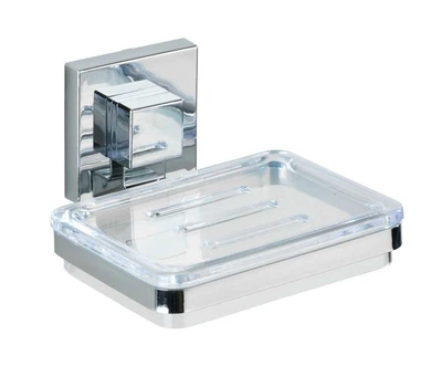 Мыльница Wenko Vacuum-Loc® Quadro, 12 х 6,5 х 12 см, нержавеющая сталь, серебристый