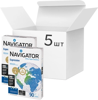 Набор бумаги Navigator Expression А4 90 г/м² класс А 2500 листов Белой (5602024005006) ($GT043784) - Уценка