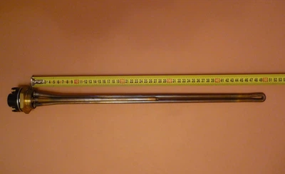 Тэн медный для чугунной батареи 3000 W с резьбой 1 1/4" с итальянским терморегулятором Thermowatt,Италия