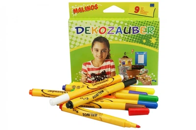 Фломастеры для декорирования MALINOS Dekozauber нестираемые 9 (8+1) шт (MA-300034)
