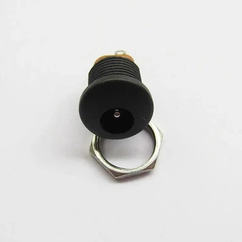 DC гнездо, разъем питания 5.5x 2.1 mm. Врезное без заглушки
