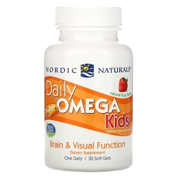 Омега для детей для ежедневного употребления, Nordic Naturals, фруктовый вкус, 500 мг, 30 жевательных капсул