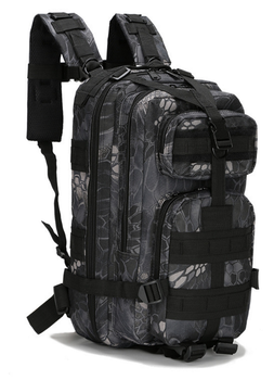 Тактический штурмовой военный городской рюкзак ForTactic на 23-25литров Черный питон