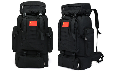 Тактический туристический городской рюкзак с системой M.O.L.L.E на 70л TacticBag XS-1725-1 Черный