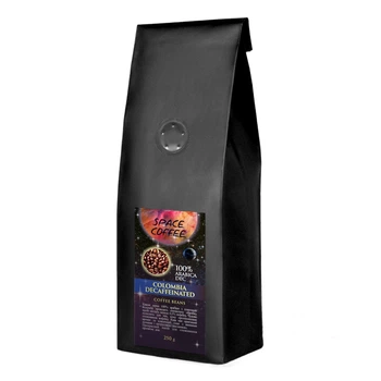 Зерновой кофе без кофеина свежей обжарки Space Coffee Colombia Decaffeinated 100% арабика 250 грамм