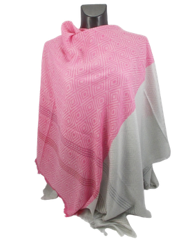 Женский платок Cashmere 41 розовый с серым