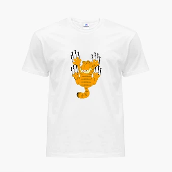 Детская футболка Гарфилд (Garfield) (9224-1944) 146-152 см Хлопок Белый