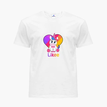 Детская футболка Лайк Единорог (Likee Unicorn) (9224-1594) 146-152 см Хлопок Белый