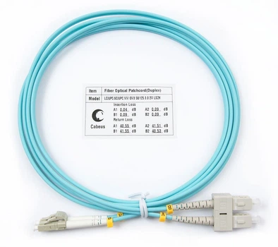Оптический патчкорд FiberWell SC/UPC-LC/UPC, MM(OM3), 20м, Duplex UPC-20SCLC(МM)D(FW)