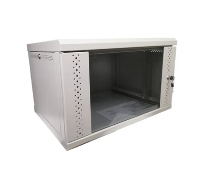 Шкаф настенный CSV 19", 4U, Ш600 х Г350 х В284, разборной, эконом, стекло, серый
