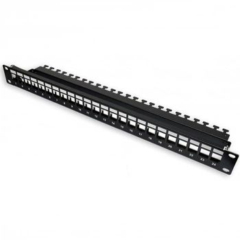Модульная патч-панель EPNew 19", 24 порта, 1U, Keystone, PLKDC-24BKRMZ