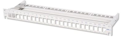 Модульная патч-панель Corning 19", 24 порта, черная, 1U, Keystone, CAXXSV-02408-C002