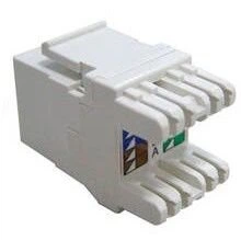 Модуль Premium Line Keystone UTP узкий 180°, cat.6A, Dual Type IDC, цвет белый 109121010
