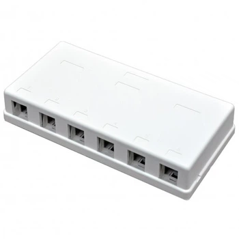 Модульная розетка EPNew наружная 6хRJ45/RJ12, Keystone, BK-6WHZ