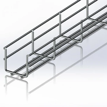 Лоток сетчатый CMS 50х50х2500, проволока Ø4 мм, белый цинк CMS-WBC4-5050Z