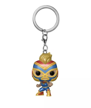 Брелок для ключей Funko Pocket Pop! Lucha Libre La Estrella Cosmica Bobble-Head Captain Marvel