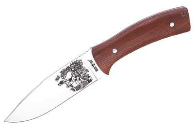 Охотничий нож в чехле с деревянной ручкой GP NO1560 26см
