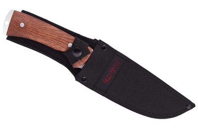Охотничий нож в чехле с деревянной ручкой GP NO1559 26см