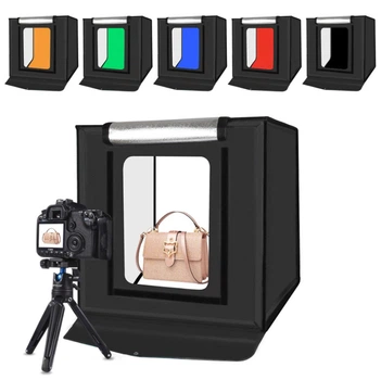 Световой лайткуб (фотобокс) для предметной съемки Puluz PU5060EU 60x60x60см + 5 фонов
