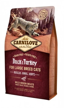 Сухой корм Carnilove Cat Duck & Turkey Large Breed для взрослых кошек крупных пород 2 кг (8595602512768)