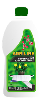 Органо-мінеральне добриво для кімнатних рослин AGRILINE 500 мл