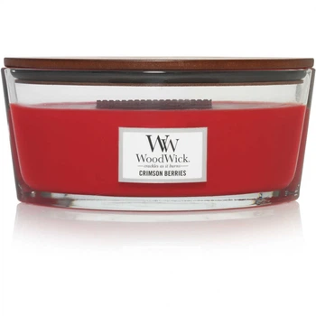 Ароматична свічка із ароматом різдвяних ягід Woodwick Crimson Berries (453 г)