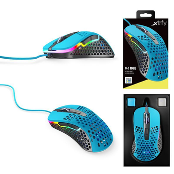 Мышь Xtrfy M4 RGB USB Miami Blue XG-M4-RGB-BLUE, factory refurbished