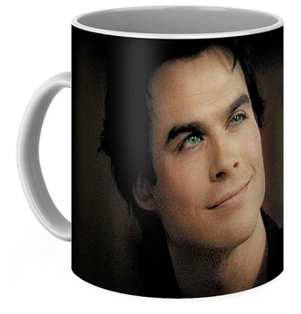 Чашка с принтом Дневники Вампира The Vampire Diaries Деймон Сальваторе VD.002.04 Кружка керамическая 0,33