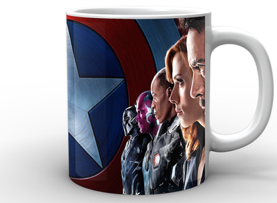 Кружка GeekLand белая Captain America Капитан Америка команда CA.02.058