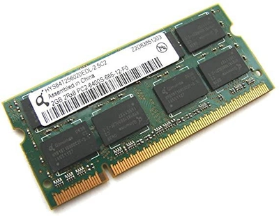 БУ Оперативная память 2 ГБ, DDR2, для ноутбуков, Qimonda (800 МГц, 1.8 В, CL6, HYS64T256020EDL-2.5C2