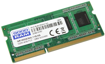 Оперативна пам'ять Goodram SODIMM DDR3-1600 4096MB PC3-12800 (GR1600S364L11S/4G) (X04014462) - Уцінка