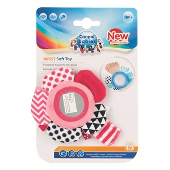Плюшевая игрушка на руку для девочки с зеркалом 0+ Canpol Babies 68/056_pin 0 мес.+ Розовый
