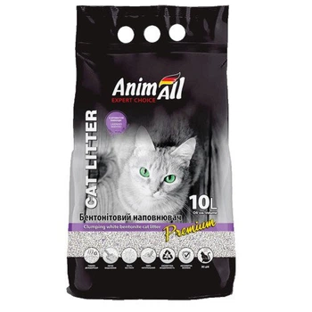 Бентонітовий наповнювач AnimAll Lavender, з ароматом лаванди, 10 л