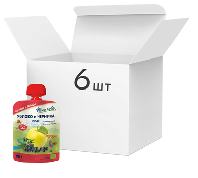 Упаковка пюре Fleur Alpine Organic Манго с 6 месяцев 6 шт х 90 г (5024688101120)
