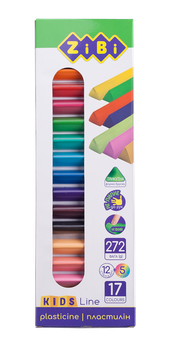 Пластилін ZiBi Kids Line трикутний 17 кольорів 12+5неон 272г (ZB.6228)