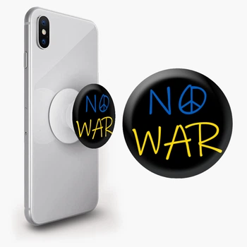 Попсокет (Popsockets) держатель для смартфона Нет Войне (8754-3703-BK) Черный