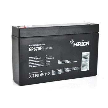 Акумуляторна батарея MERLION AGM GP670F1 6 V 7Ah ( 150 x 35 x 95 (100 ))