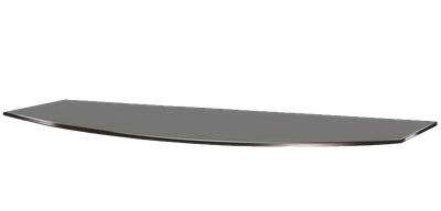 Полочка стекло настенная навесная радиусная Commus PL6 RG 8мм (180х440х8мм)